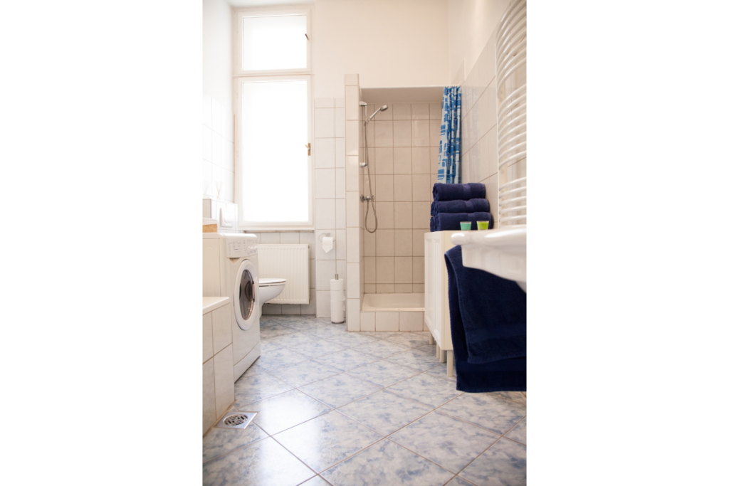 Budapest City Apartment badkamer, Vakantiewoning in Boedapest